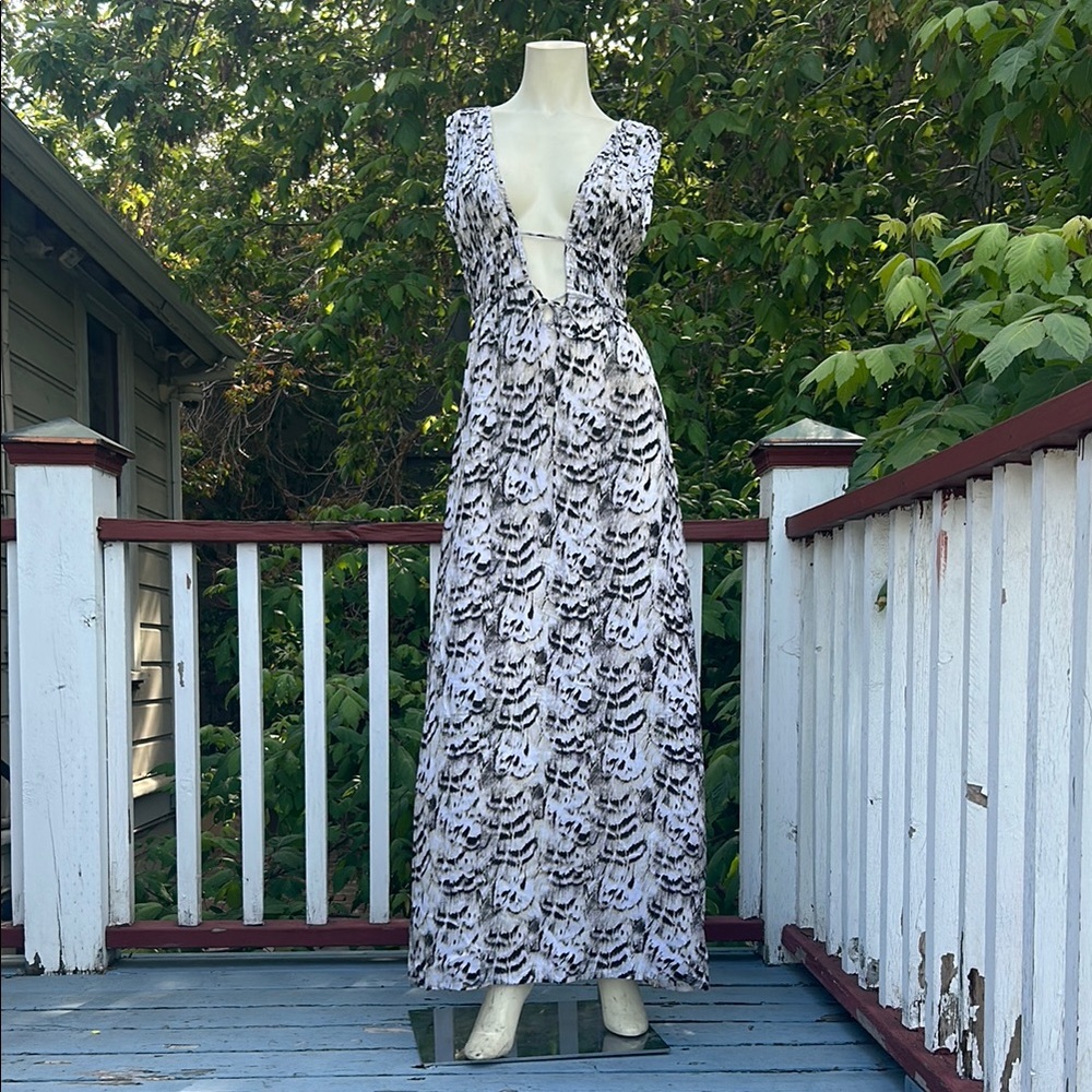 SRP $198 Pleated Maxi Dress in Natural